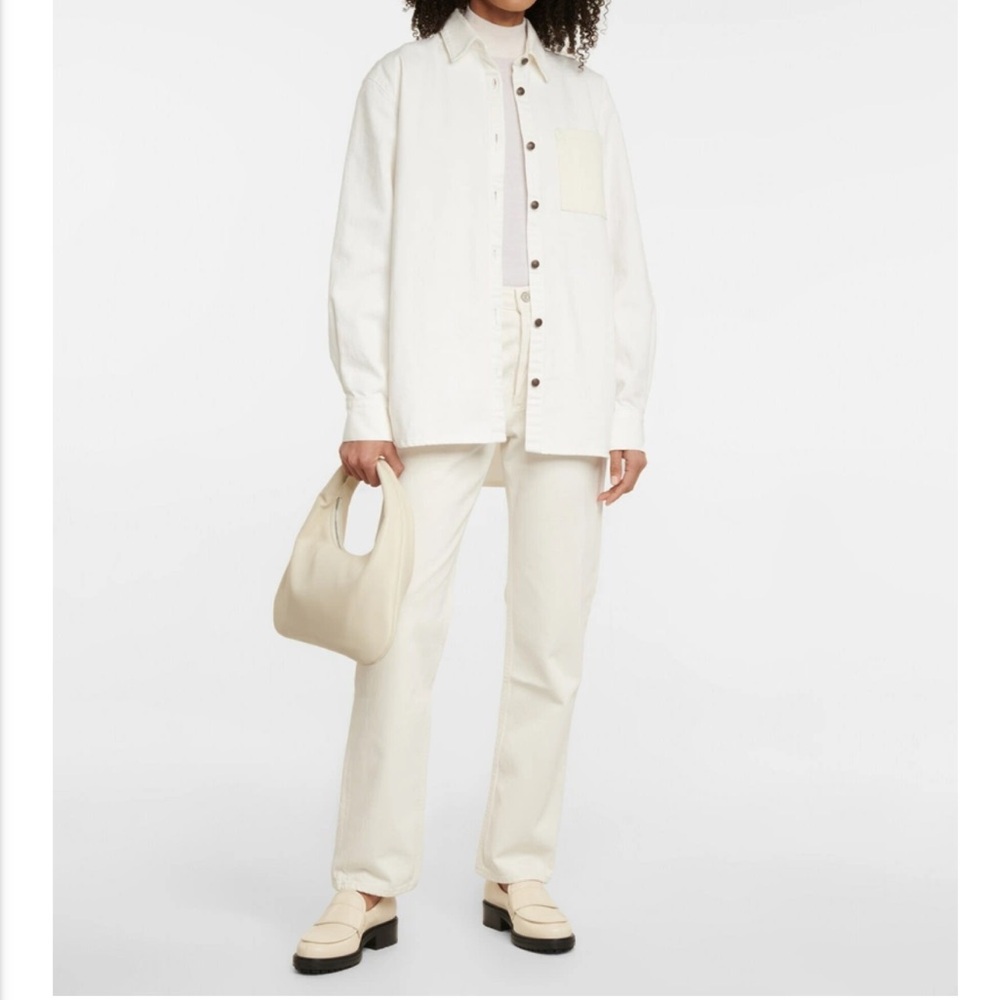 Agolde Straight Leg Jeans in Off-White/Cream